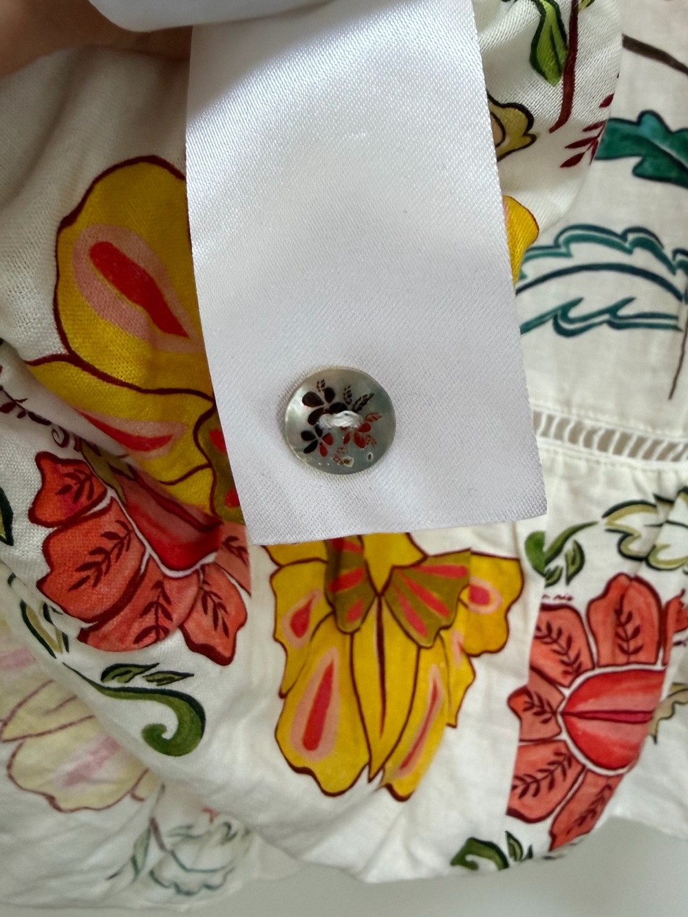 FARM Rio Floral Insects Mini Dress, Linen, Size Large - Picture 12 of 13